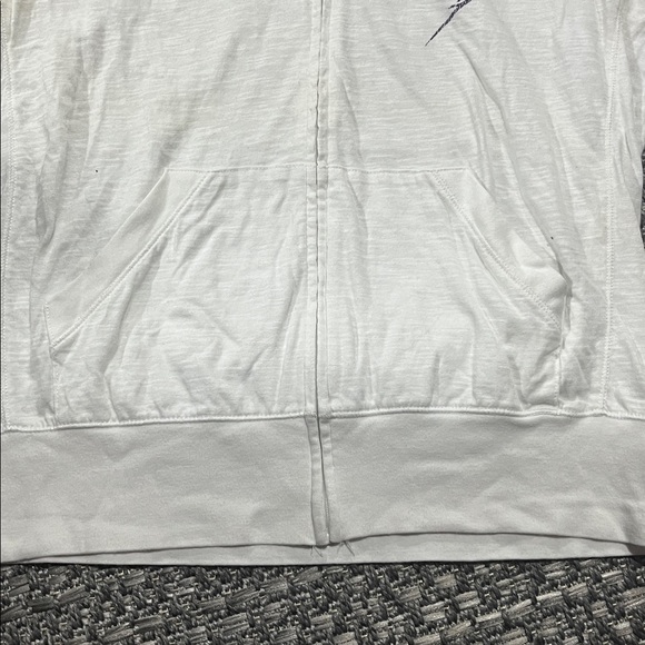 Laurier | Lightweight White Full Zip Hoodie - Picture 6 of 10